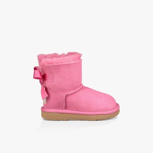 Ugg Mini Bailey Bow II Kids Classic Boots Pink (1730WEJRL)